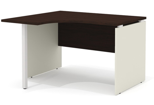 Стол рабочий эргономичный с опорой (левый) Некста, цвет венге + беж