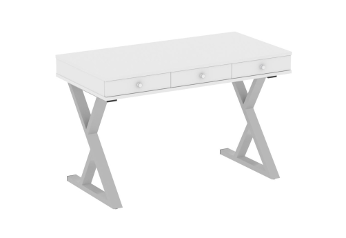 Стол письменный, цвет белый + серый