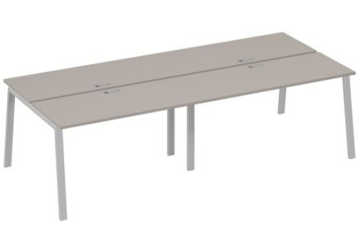 Рабочая станция 4х140 Мира Трио, цвет мокко премиум + серый