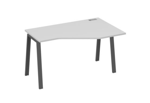 Стол эргономичный правый Мира Трио, цвет серый + антрацит