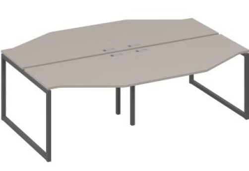 Рабочая станция эргономичная (4х120) Мира Одри, цвет мокко премиум + антрацит