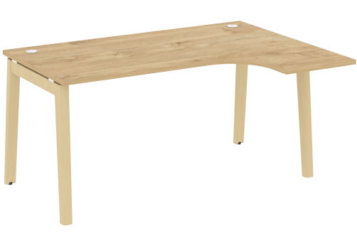 Стол эргономичный правый, цвет тиквуд светлый