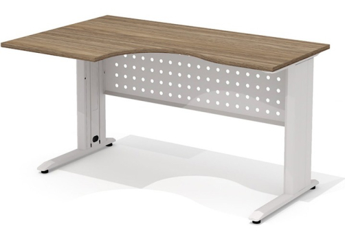 Стол эргономичный на металлокаркасе левый Колибри, цвет палдао