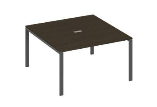 Стол для переговоров квадратный Мира Нумо, цвет венге + антрацит