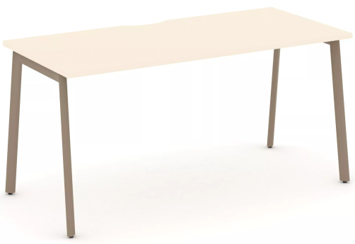 Стол рабочий (с вырезом под провода), цвет сатин