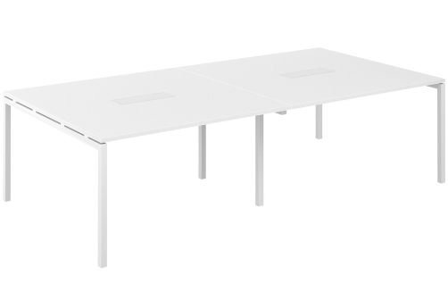 Стол переговорный Индиго Форт, цвет белый + белый