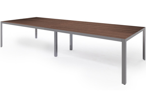 Стол для переговоров, цвет эвкалипт темный + хром