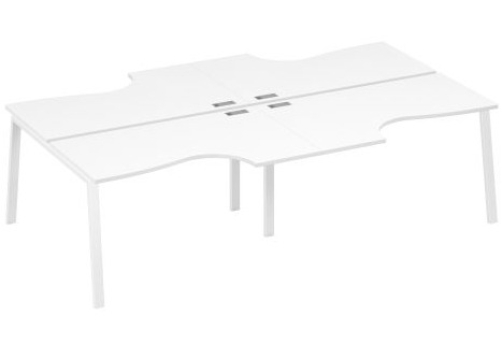 Станция рабочая эргономичная 4х140 Мира Трио, цвет белый премиум + белый
