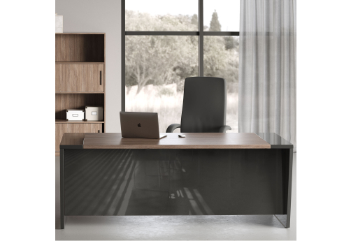 Стол письменный 200 панель - глянец Виенсо, цвет дуб + черный