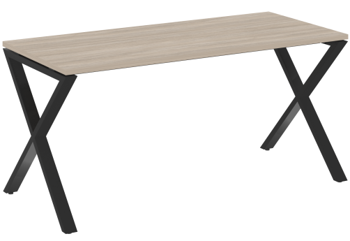 Стол рабочий Европа, цвет дуб аттик + черный