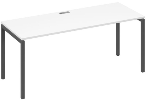 Стол письменный Мира Лофт, цвет белый премиум + антрацит