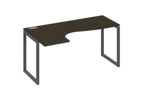 Стол эргономичный левый Мира Одри, цвет венге + антрацит