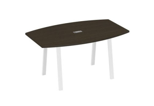 Стол для переговоров Мира Трио, цвет венге + белый