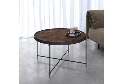 Стол журнальный круглый Винси 2, цвет брауни