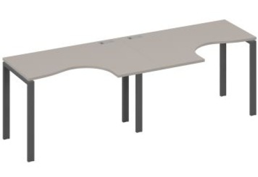 Рабочая станция эргономичная (2х120) Мира Нумо, цвет мокко премиум + антрацит