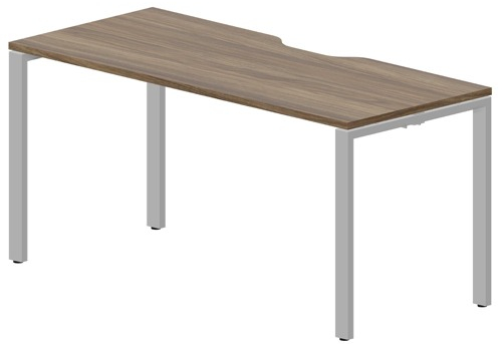 Стол рабочий с вырезом Киви, цвет орех