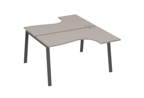 Рабочая станция эргономичная 2х140 Мира Трио, цвет мокко премиум + антрацит