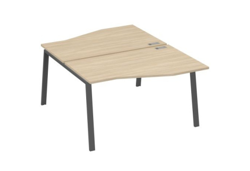 Станция рабочая эргономичная 2х140 Мира Трио, цвет дуб скандинавский + антрацит