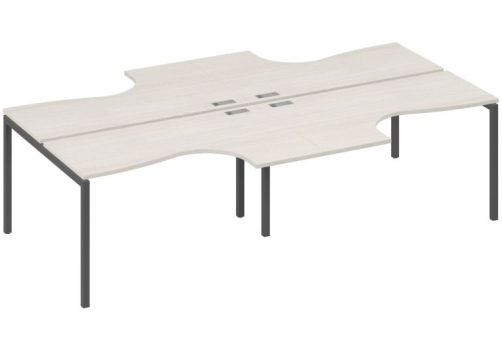 Рабочая станция эргономичная 4х140 Классика Мира Лофт, цвет дуб шамони + антрацит