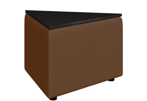 Стол треугольный, цвет коричневый