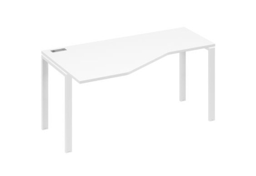 Стол эргономичный левый Мира Нумо, цвет белый премиум + белый