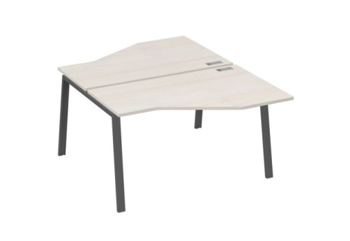 Рабочая станция эргономичная 2х140 Мира Трио, цвет дуб шамони + антрацит