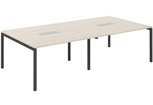 Стол переговорный Индиго Форт, цвет дуб светлый + антрацит