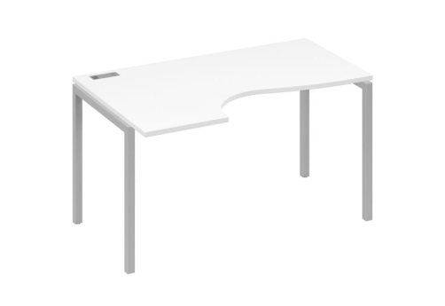 Стол эргономичный левый Классика Мира Лофт, цвет белый премиум + серый