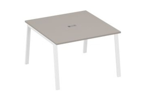 Стол для переговоров Мира Трио, цвет мокко премиум + белый