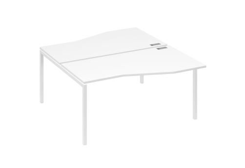 Рабочая станция эргономичная 2х160 Техно Мира Лофт, цвет белый премиум + белый