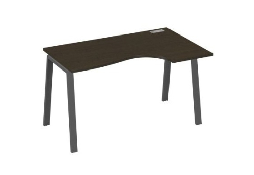 Стол эргономичный правый 140 Мира Трио, цвет венге + антрацит