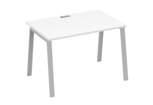Стол письменный Мира Трио, цвет белый премиум + серый