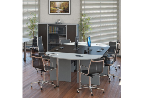 Рабочая станция Комби Венге, цвет венге + металлик