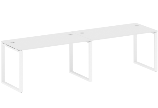 Стол на 2 рабочих места, цвет белый