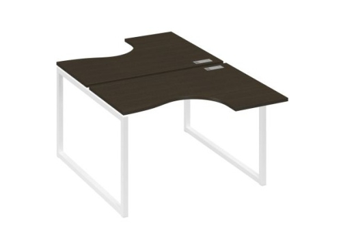 Рабочая станция эргономичная (2х120) Мира Одри, цвет венге + белый