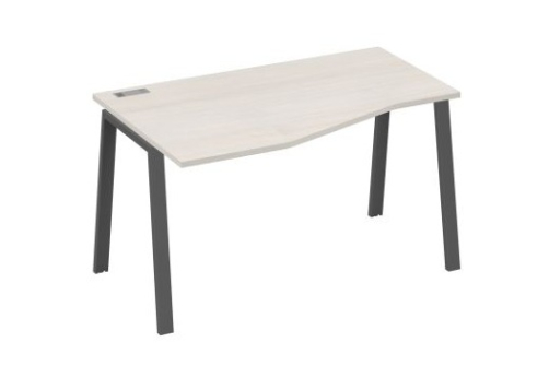 Стол эргономичный левый 140 Мира Трио, цвет дуб шамони + антрацит