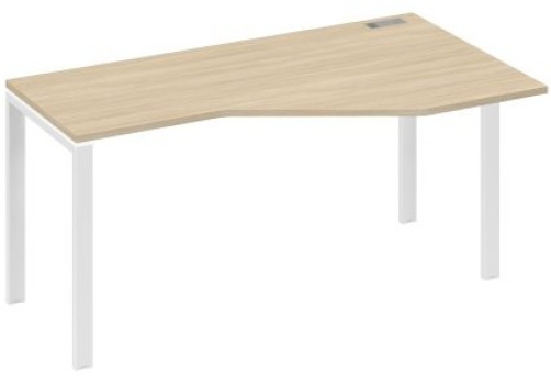 Стол эргономичный правый Мира Нумо, цвет дуб скандинавский + белый