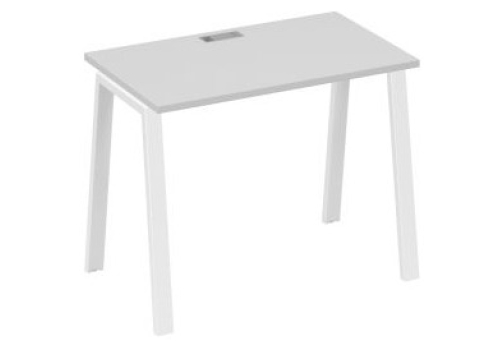 Стол письменный Мира Трио, цвет серый + белый