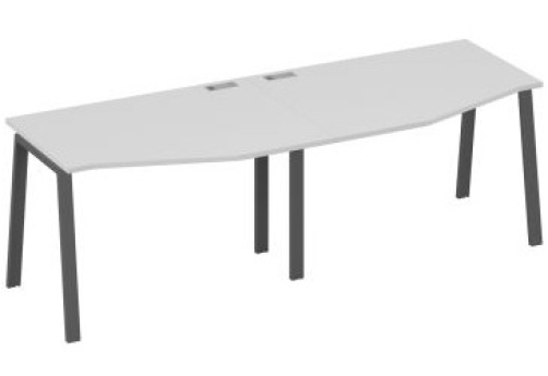 Рабочая станция эргономичная (2х120) Мира Нумо, цвет серый + антрацит