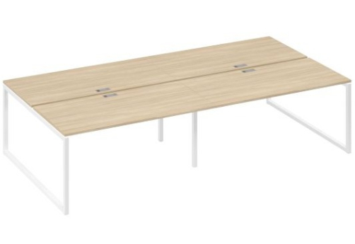 Рабочая станция (4х160) Мира Одри, цвет дуб скандинавский + белый