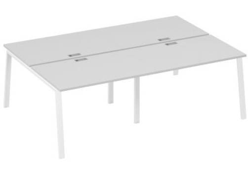 Рабочая станция 4х120 Мира Трио, цвет серый + белый