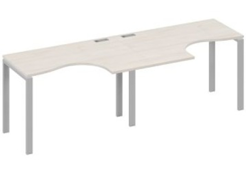 Рабочая станция эргономичная (2х120) Мира Нумо, цвет дуб шамони + серый