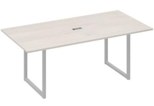 Стол для переговоров прямоугольный Мира Одри, цвет дуб шамони + серый