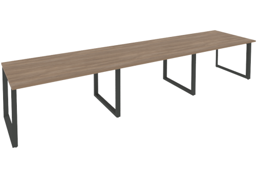 Стол для переговоров (3 столешницы), цвет дуб Аризона + черный