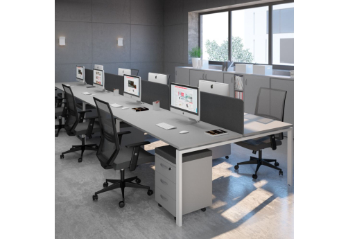 Рабочая станция (8х120) Мира Нумо, цвет серый + белый