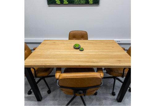 Стол для переговоров на П-образных опорах Урбан, цвет натуральное дерево