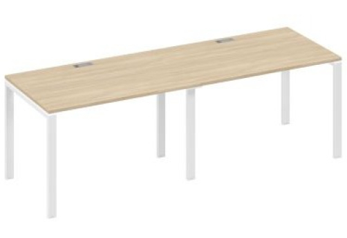Рабочая станция (2х120) Мира Нумо, цвет дуб скандинавский + белый