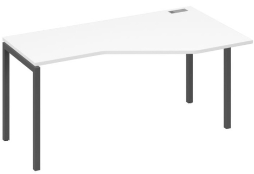Стол эргономичный правый Техно Мира Лофт, цвет белый премиум + антрацит