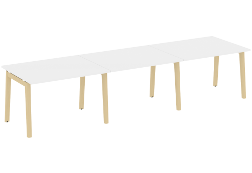 Стол для переговоров (3 столешницы), цвет белый