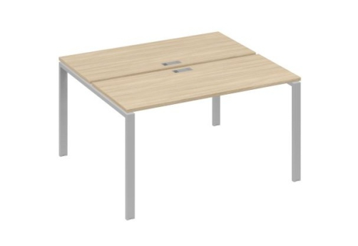 Рабочая станция (2х140) Мира Нумо, цвет дуб скандинавский + серый